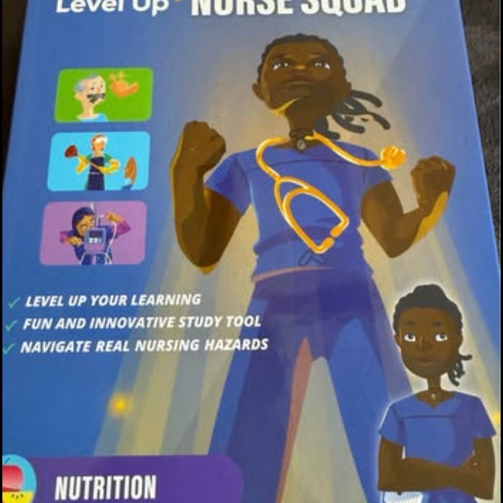 Level up rn Nurse Squad nutrition Educational Game - Blue